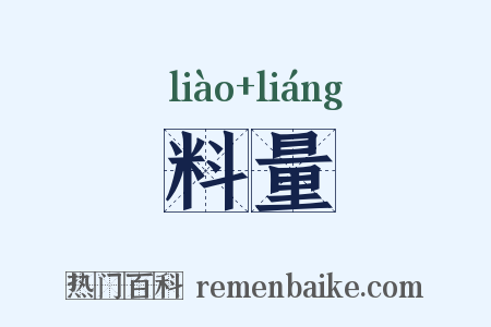 料量是什么意思的图片